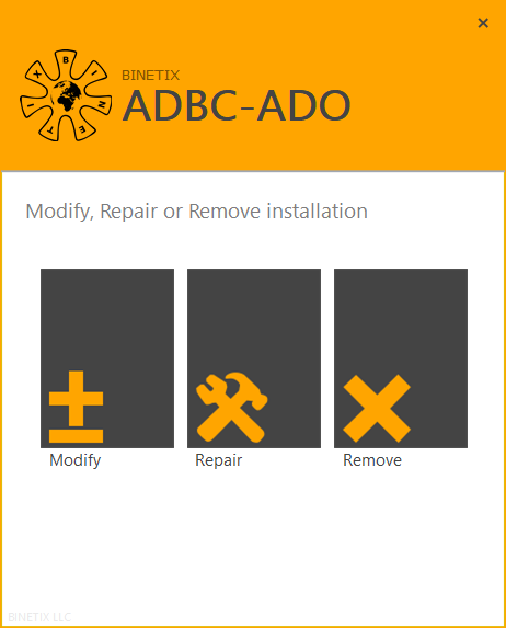 adbc_ado_installer_maintenence